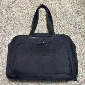Eddie Bauer Computer Travel Bag, Black with green lining